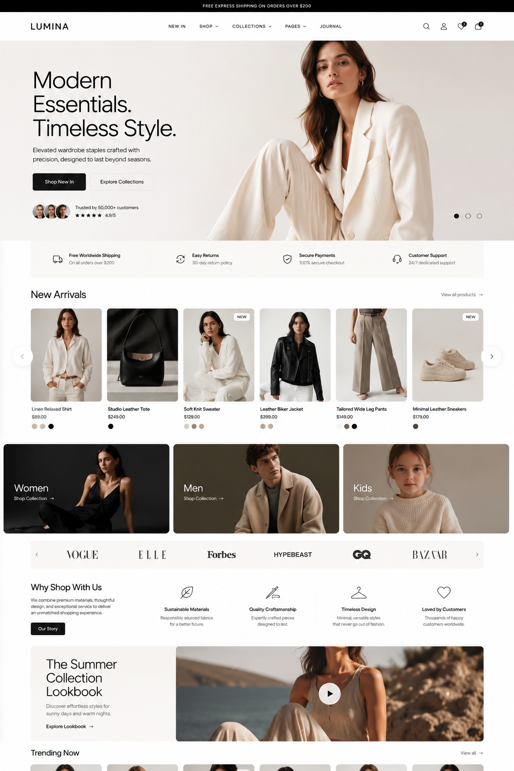 LUMINA · Flagship Commerce önizleme